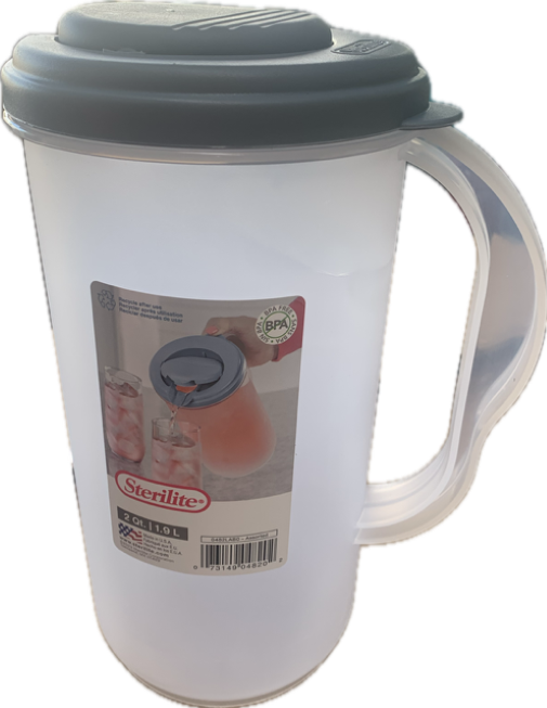 Sterilite Ultra Seal Jug Rnd 1.9L Clr/Blue