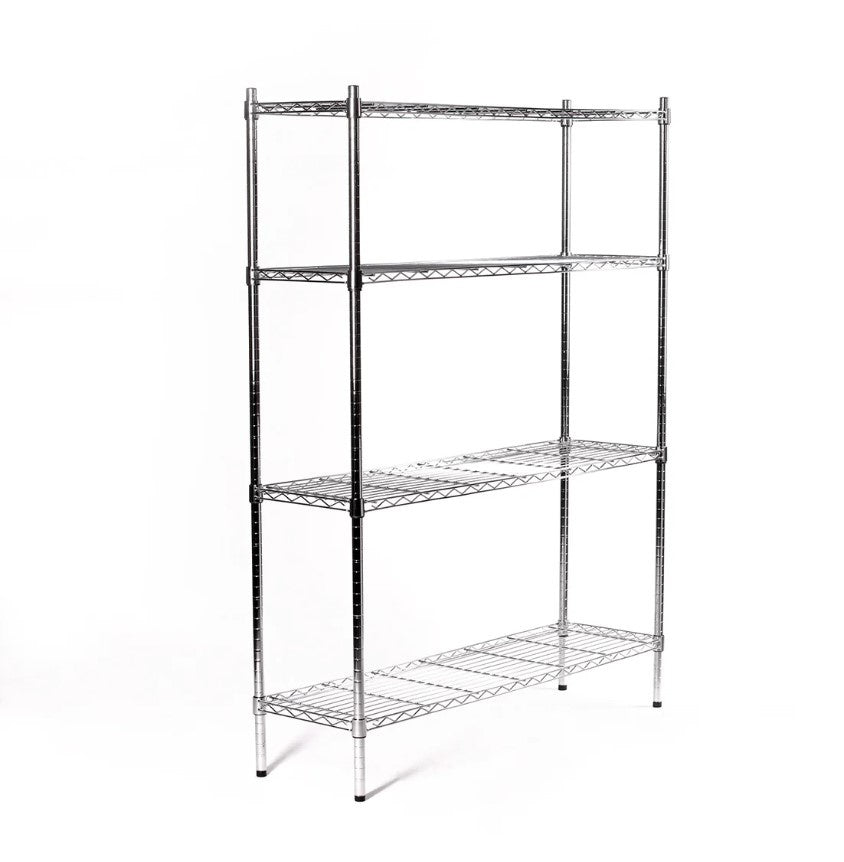 Eurowire Chrome Plated Shelving Set (4 Shelf, 1200x900x450)