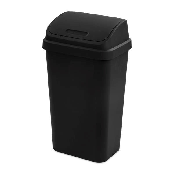 Sterilite Swing Top Tidy 49Lit Black