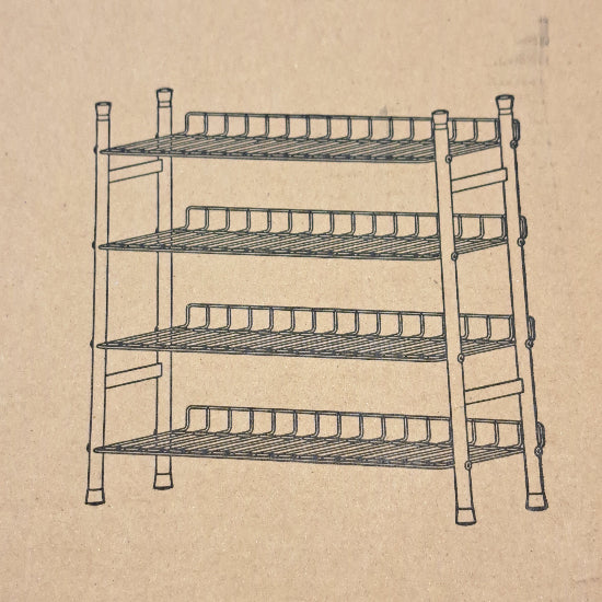 Shoe Rack (Chrome Plated) 4 Tier