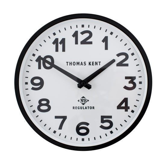 Thomas Kent Regulator NO8 Clock 30cm Black or White