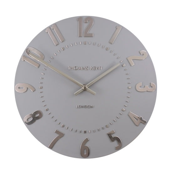 Thomas Kent Mulbery W/Clock 30cm Silver Cloud