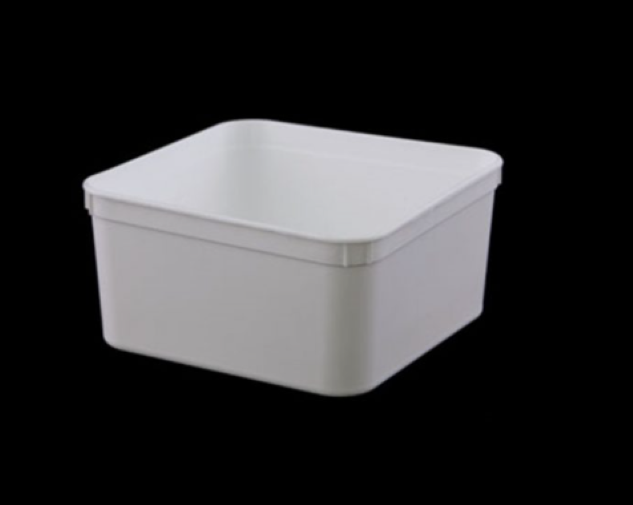 ICECREAM 2L Pail White Sq SS BASE ONLY!