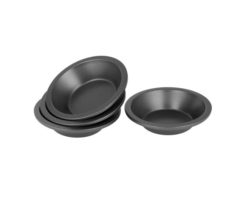 Round Pie Dish Set of 4 - 12.5 x 3cm Non Stick