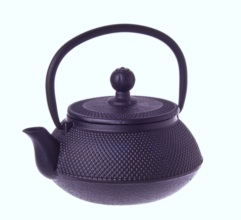 Hobnail Cast Iron Teapot Black