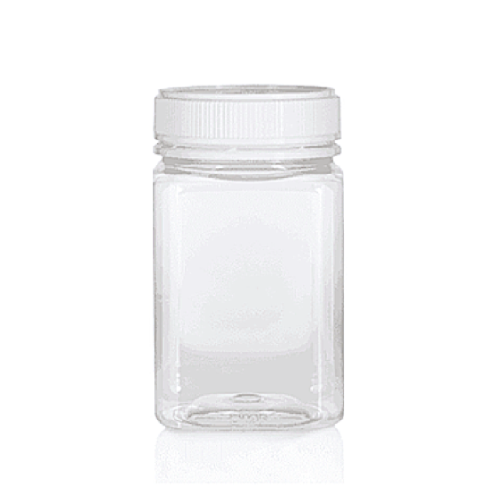 Jar PET Square 500gm/400ml Pack of 50 W 60mm Cap