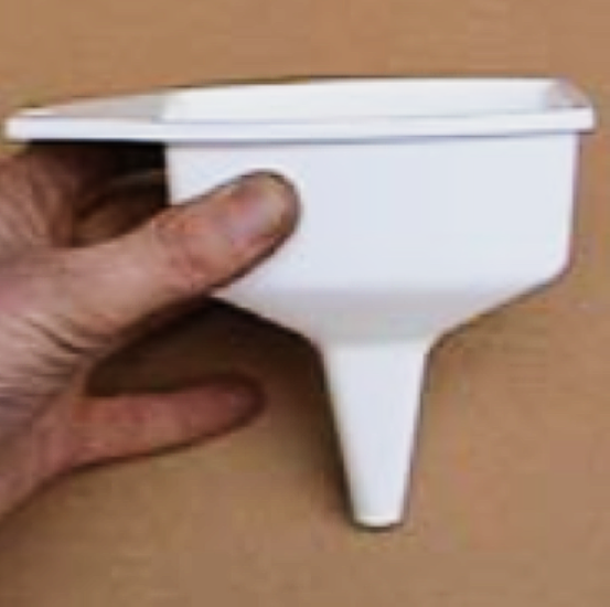 Small Rectangle Funnel White