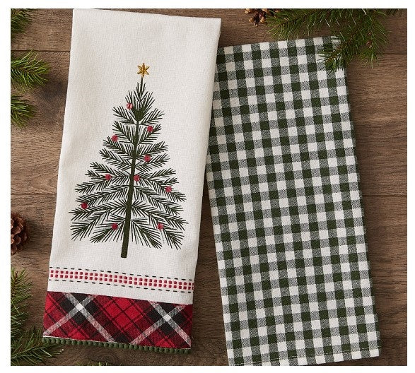 O Tannenbaum Embellished Dishtowel