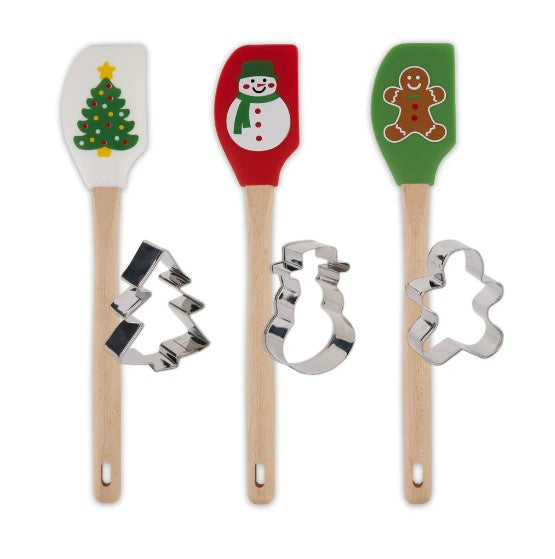 Christmas Spatula And Cookie Cutter Gift Set