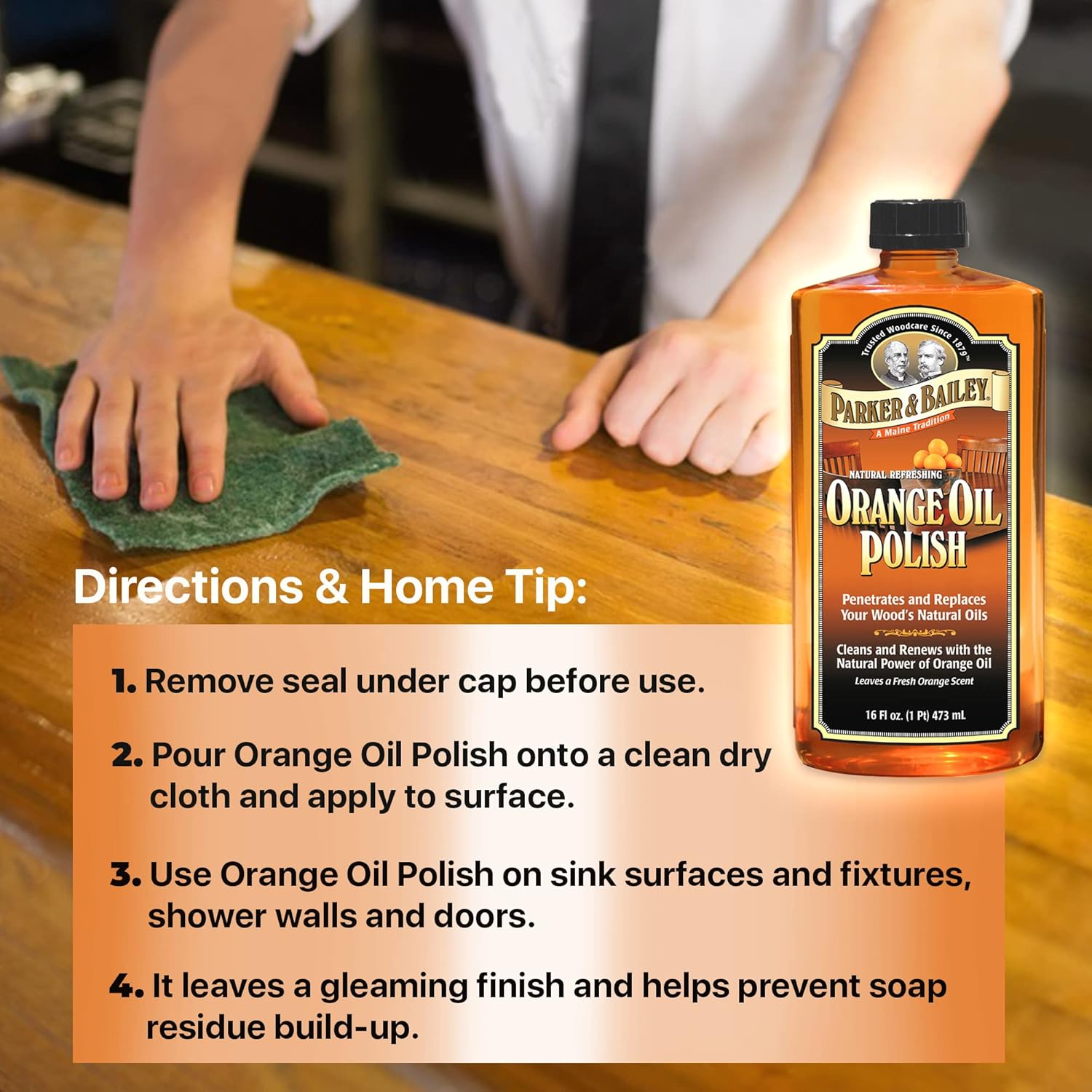 Parker & Bailey - Orange Oil Polish 473ml