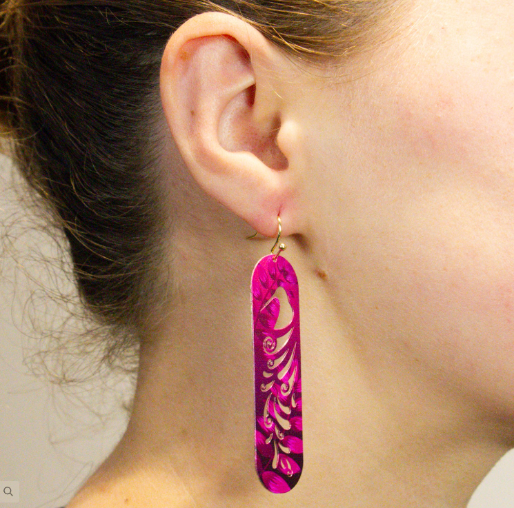 Earring Set - Kiwi Feathers