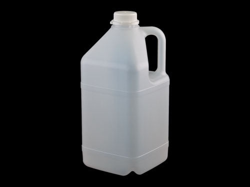 Flagon with Lid, Square, 5 Lit, Natural, Food Grade