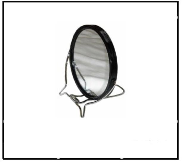 Men's Shaving Mirror with Black Frame Chrome Legs
