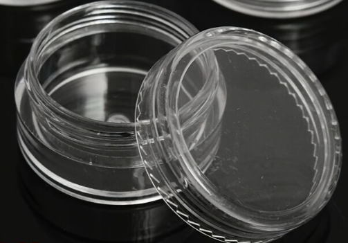 5ml Clear Cosmetic Jar W Screw Lid