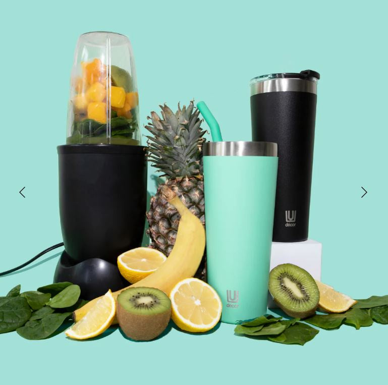 Décor® Double Wall Reusable Smoothie & Coffee Tumbler – 650ml (Assorted Colors)