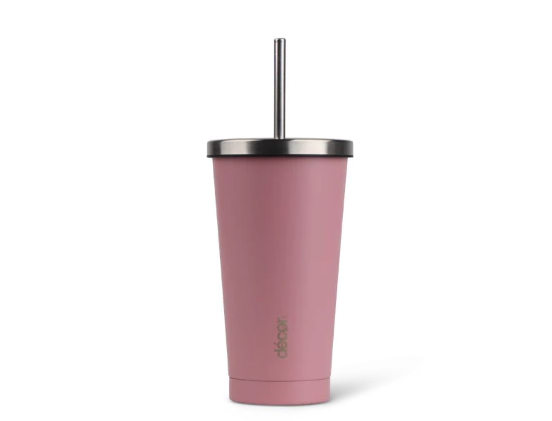 Décor® Double Wall Reusable Stainless Steel Tumbler – 450ml (Assorted Colors)