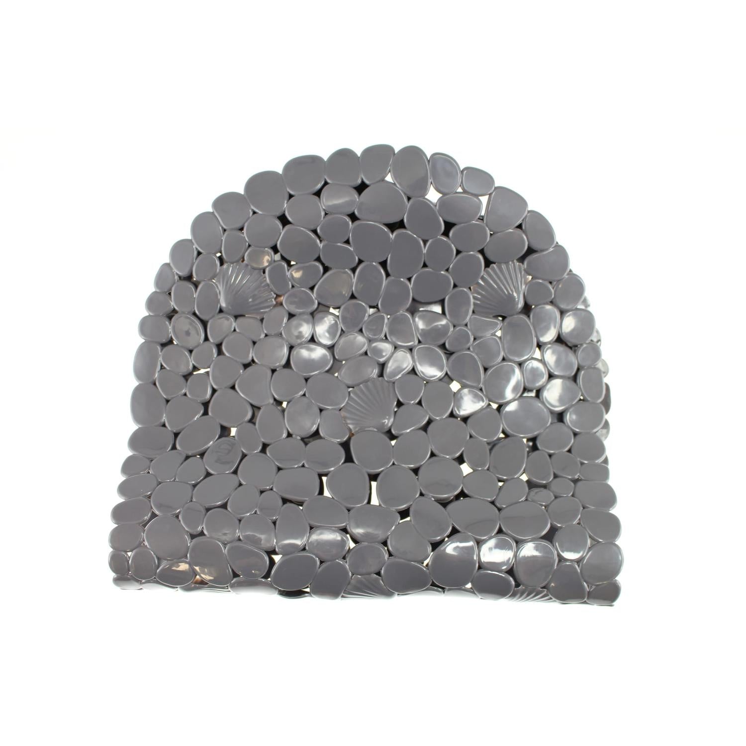 Pebble Design PVC Bath Mat 695x355mm Dark grey
