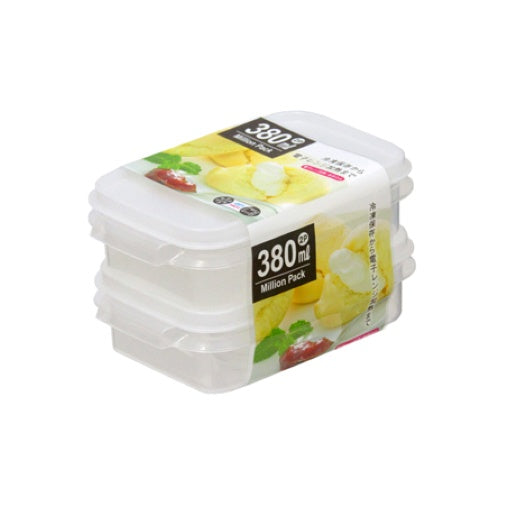 2pcs Plastic container 10.4x15.3x4.5cm