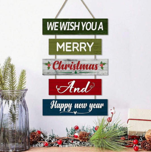 Merry Christmas Rope Sign