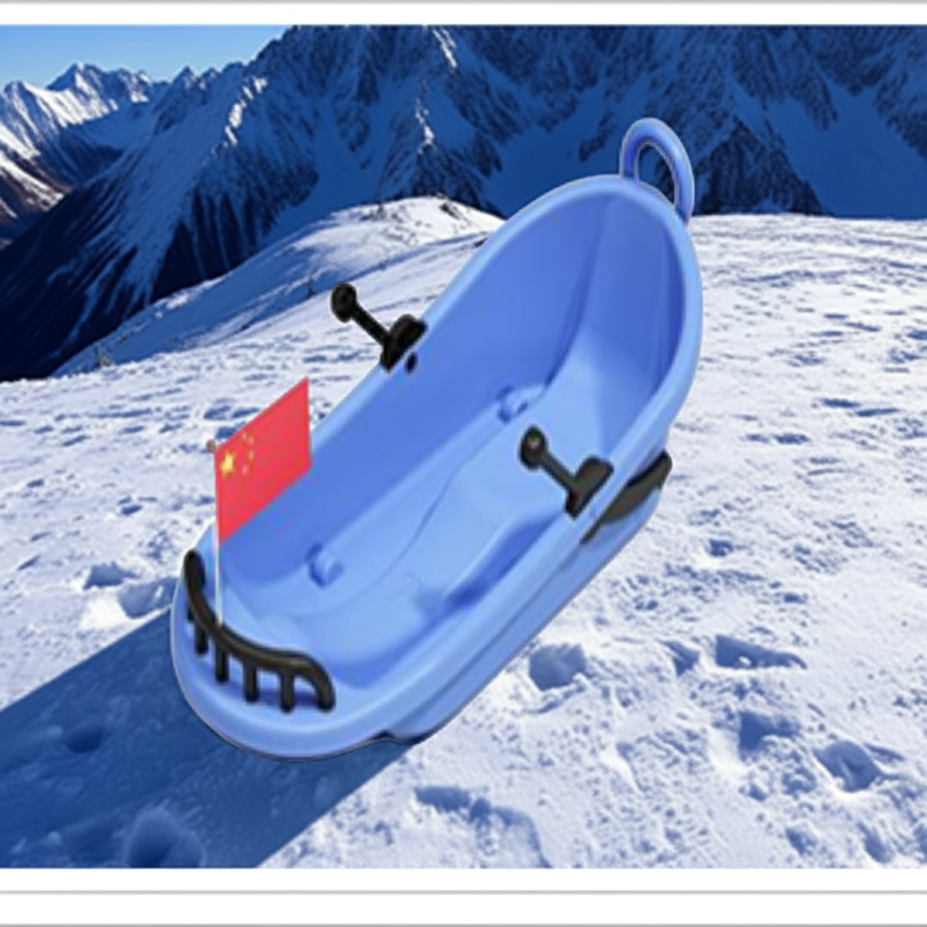 Snow sled Patriotic Boat W Wheels Sled