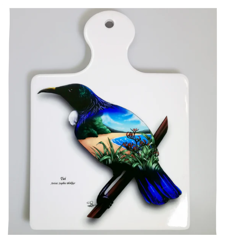 Sophie Blokker Ceramic Trivet Wall hanging with Cork Backingtui