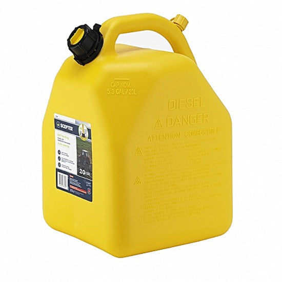 Scepter Diesel Fuel Can 20 Lit Self Venting Yellow