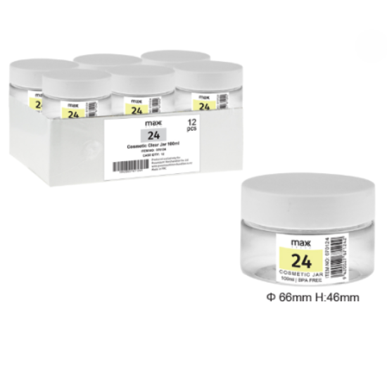 MAX Clear Cosmetic Jar 100ml #24