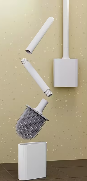 Flat Silicone Toilet Brush