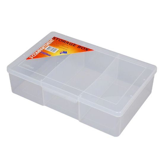 Storage Box Fischer 3 Compartment Large Deep 311x200x80
