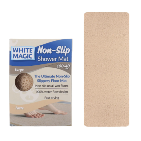 White Magic Non-Slip Shower Mat Large