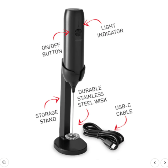 Avanti Rechargeable Milk Frother W Stand