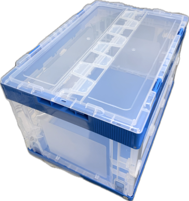 QS Collapsible Storage Crate Clear 650mm XL