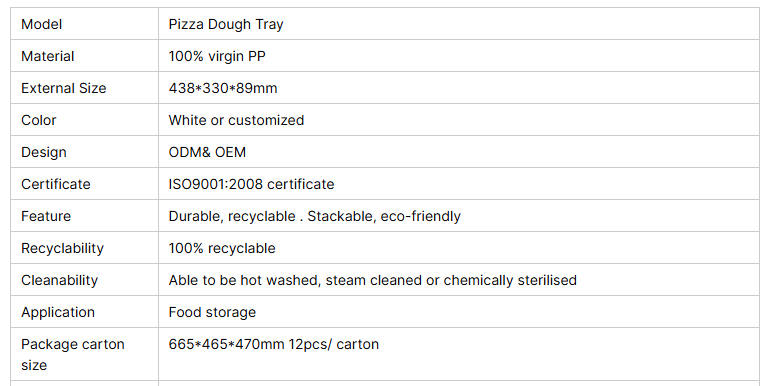 QS Dough Box Tray