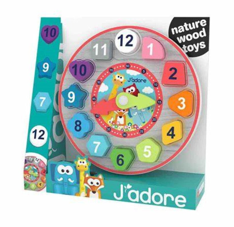 J'adore Wooden Clock Sorter