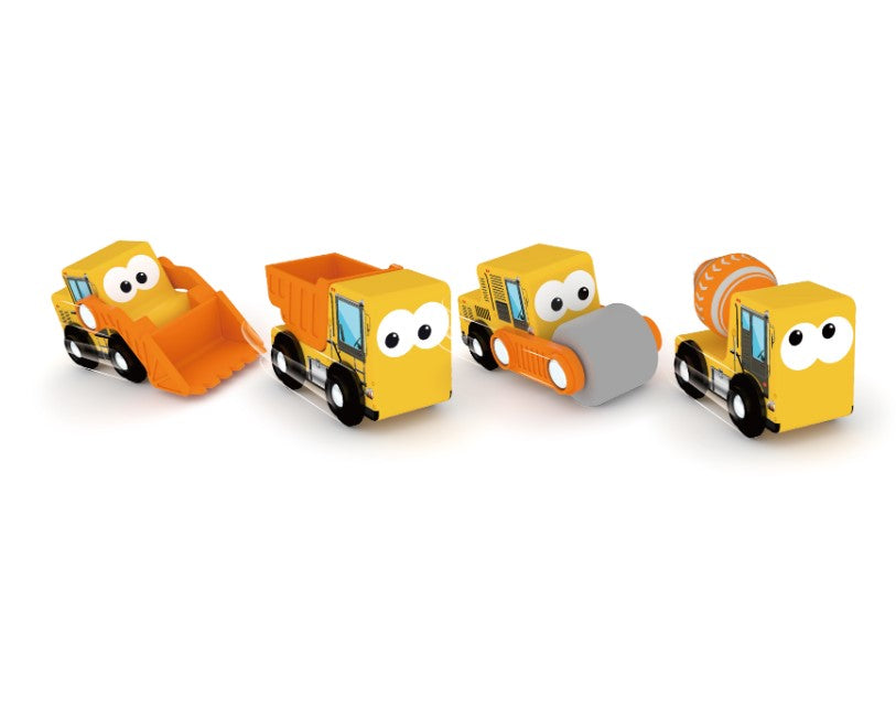 J'adore Wooden Vehicles Tube Set of 4