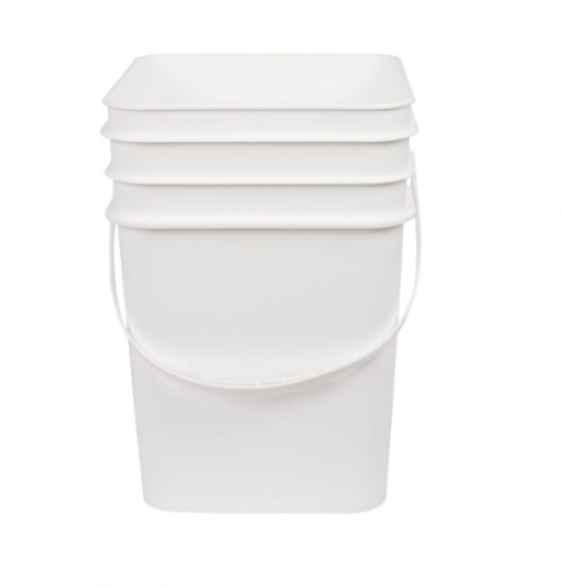 Square Pail, 20L Space Saver WITHOUT LID