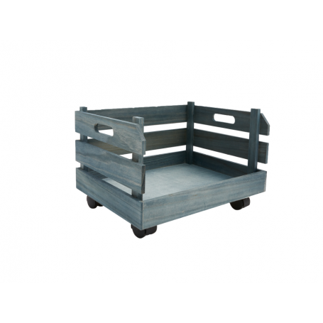 Crate 40x30x20.5 Blu w/Wheel