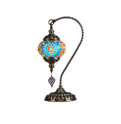 Turkish Mosaic Electric Lamp Swan Neck Large-10