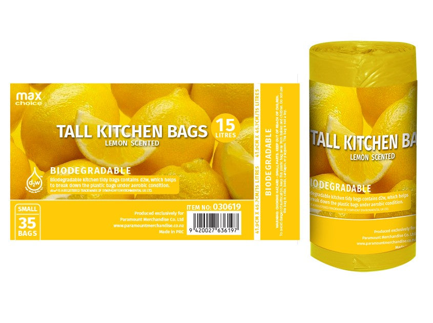 MC Kitchen Tidy Bag 15L Lemon Scented 35's