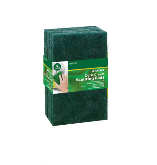 Maxcare Green Scouring Pads 6's