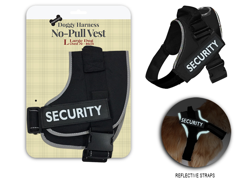 Max Treats Adjustable Dog Harness No-Pull Vest L Chest 70-86cm