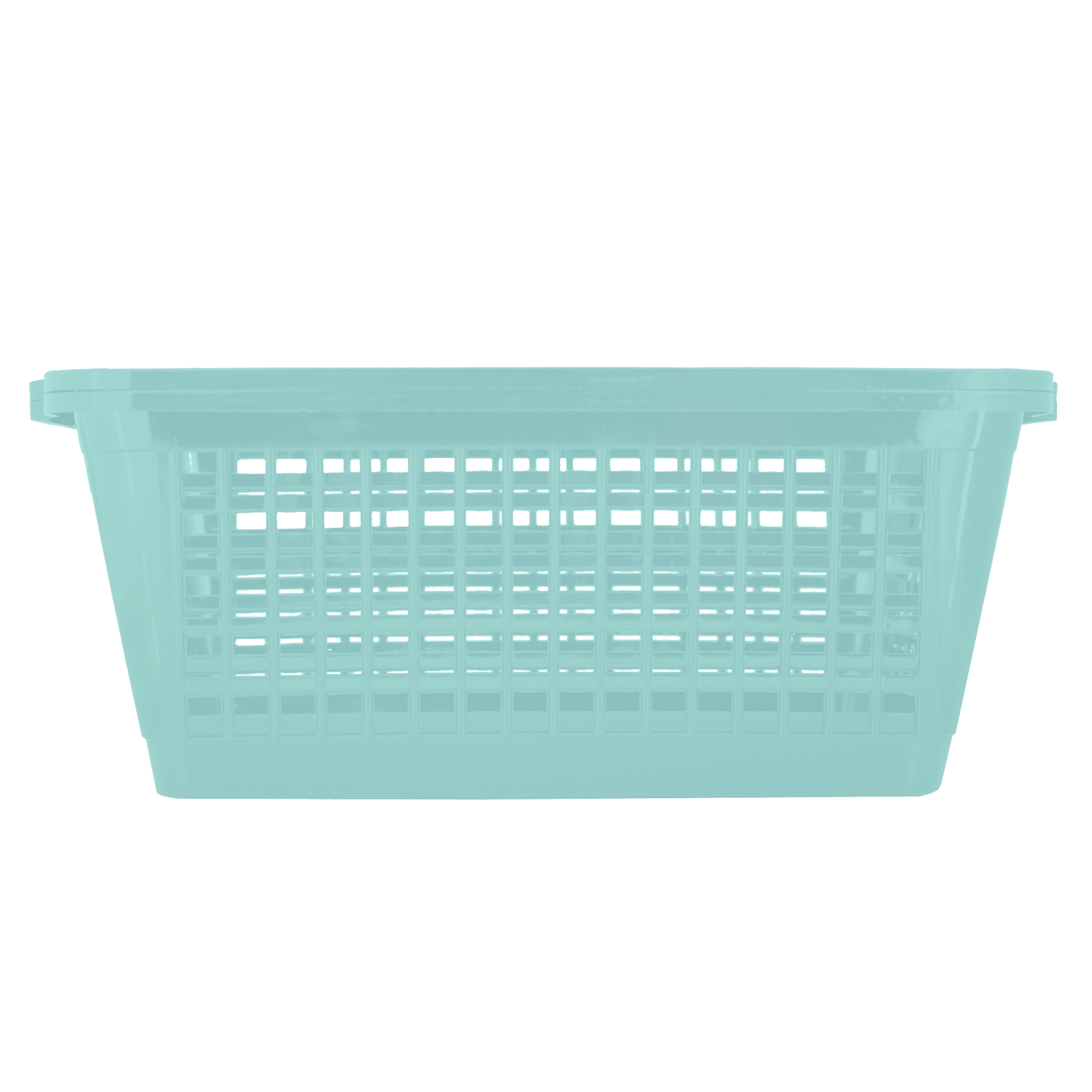 Large Basket Set Of 2 White, Teal, Black