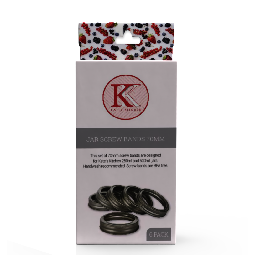 Kates Jar Screw Band 6 Pack 70mm