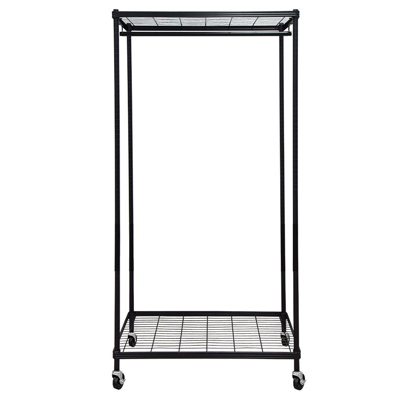 Garment Rack Supreme Black With Wheels