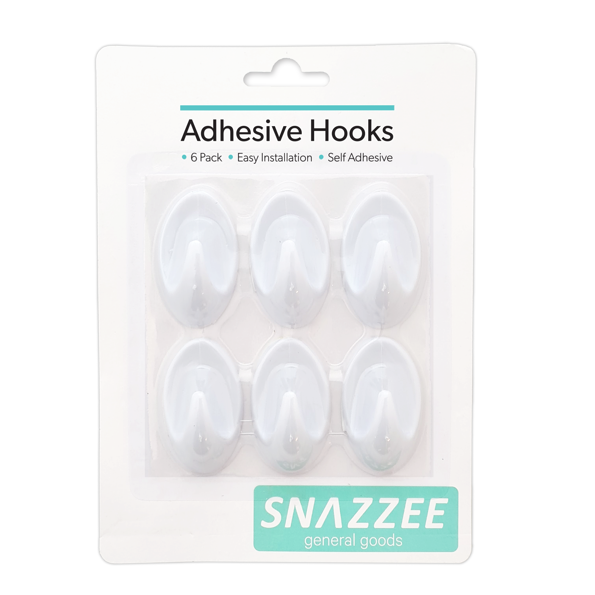 Self-Adhesive Hook 6 Piece