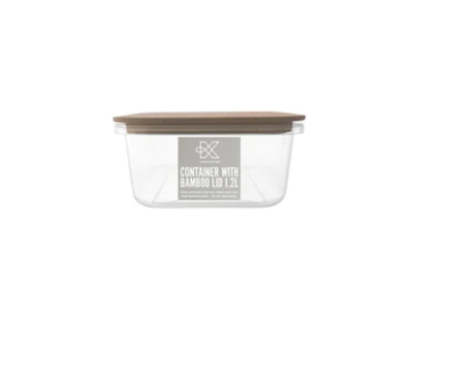 Kate’s Plastic Container with Bamboo Lid 1.2L