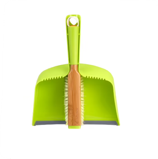 Clean Team Brush & Dustpan Set Green