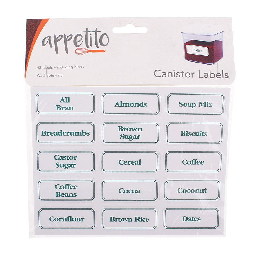 Cannister Labels, Pack of 45