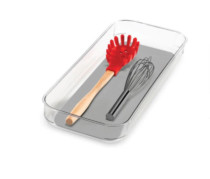 Clear Soft Grip Bin 40x17.5x4.8cm