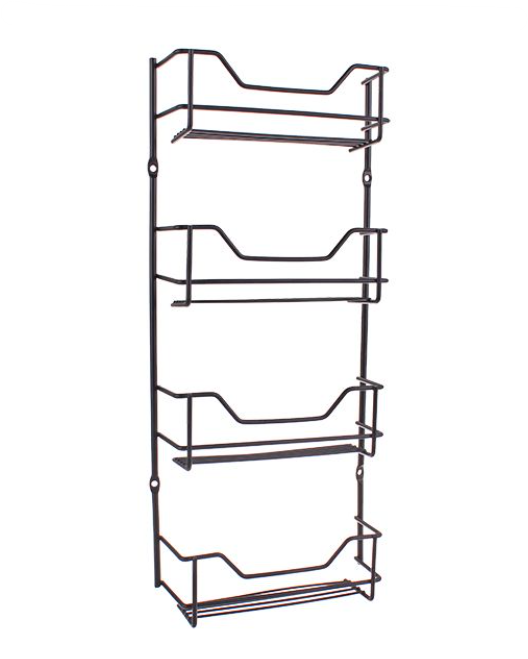 4 Tier Spice Rack Matte Black